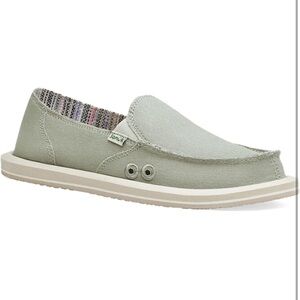 Sanuk Donna Hemp Loafers Women’s in Olive Grey